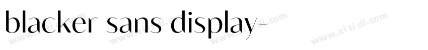 blacker sans display字体转换